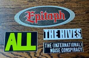 VTG 00s PUNK Promo Sticker LOT EPITAPH ALL, Hives International Noise Conspiracy